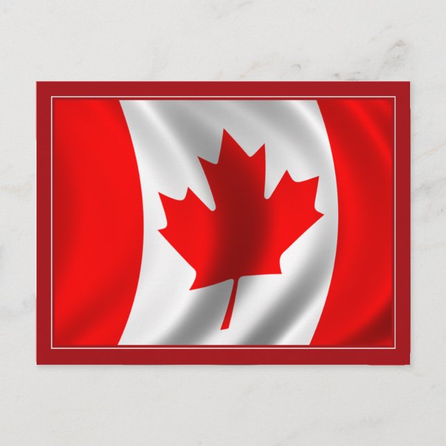 Wave Canadian Flagga Vykort (Framsida)