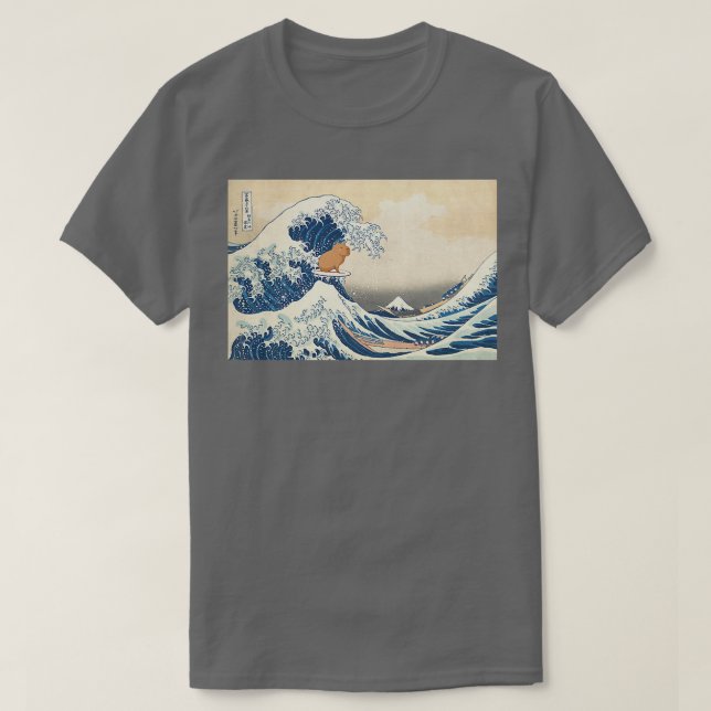 Wave Capybara Surfing Rodent1485 T Shirt (Design framsida)