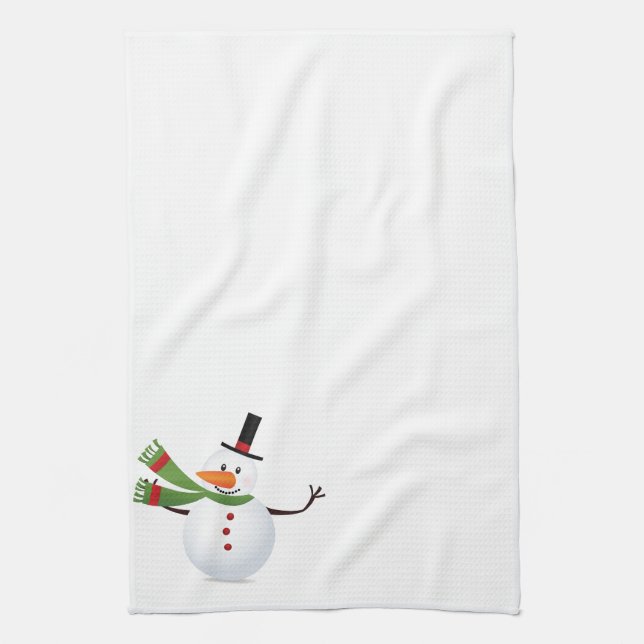 Wave Carrot Nose Snögubbe Kitchen Towel Kökshandduk (Vertikal)