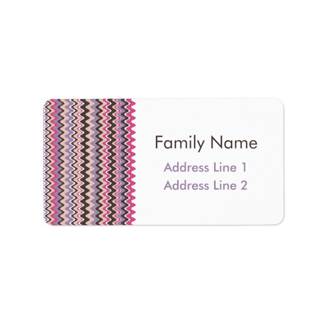 Wave Chevron Bold Adressetikett (Framsidan)