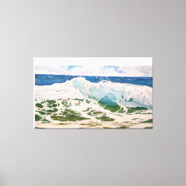 Wave Crash on the Shore: Realistic Seascape Canvastryck
