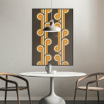 Wave Curses Industrial Fusion Fine Abstrakt Poster<br><div class="desc">Den vackra contemporaryn sienna terra cotta orange, gult av mörk och geometriska kurvcirklar av bruna färgader formar konst mönster. Elegant-, snyggt- och elnätsminimalismen för den konstnärliga designern insida, dekoratorn för artsy, den populära höftledaren, vintage retro art stil eller abstrakt digital geometrisk motif älskare. Matcha den här designen med din insida-dekorator...</div>