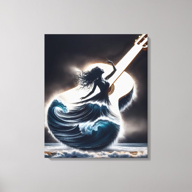 Wave Dancer In Gitarr Canvastryck (Framsida)
