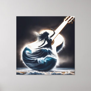 Wave Dancer in Guitar Canvastryck