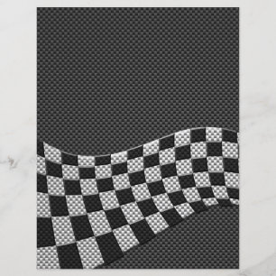 Wave Decor för kolfiber Stil Tävla-Flagga
