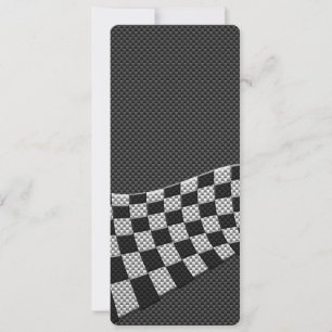 Wave Decor för kolfiber Stil Tävla-Flagga