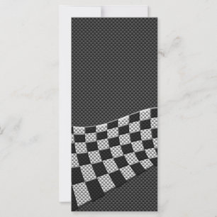 Wave Decor för kolfiber Stil Tävla-Flagga