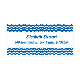 Wave Design Returadress Self-Inking Frimärke Självfärgande Stämpel