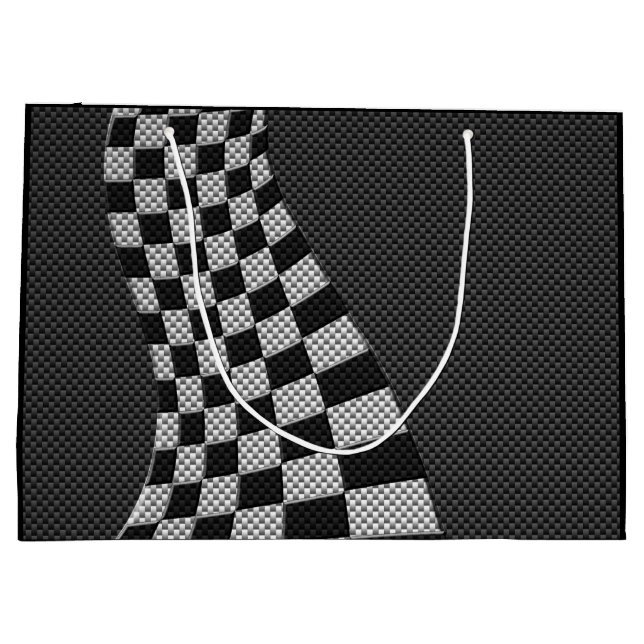 Wave-Flagga för kolfiberliknande Tävla (Baksidan)