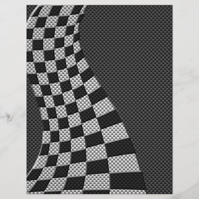 Wave-Flagga för kolfiberliknande Tävla (Framsida)