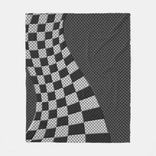 Wave-Flagga för kolfiberliknande Tävla Fleecefilt
