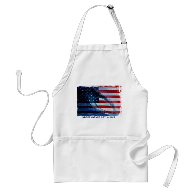 Wave Flagga USA Chef's Aprons Förkläde (Framsidan)