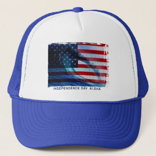 Wave Flagga USA Truckerkepss Keps