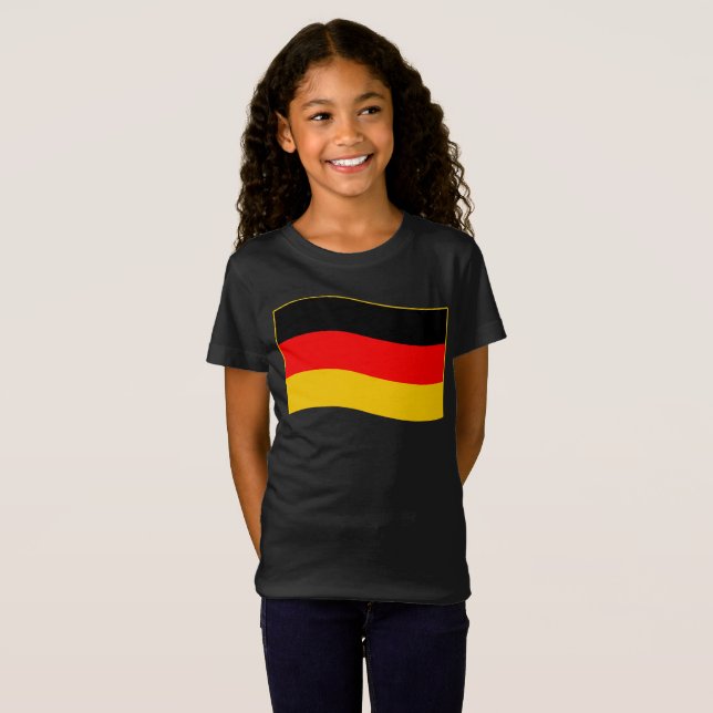 Wave German Flagga T Shirt (Hel framsida)