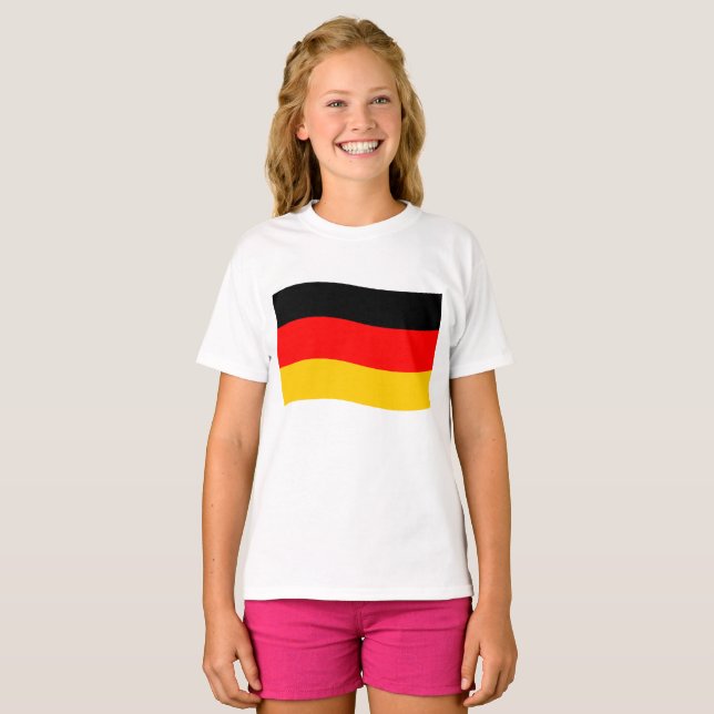 Wave German Flagga T Shirt (Hel framsida)