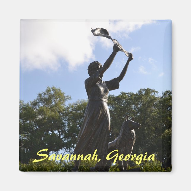 Wave Girl,Savannah, Georgia Magnet (Framsidan)