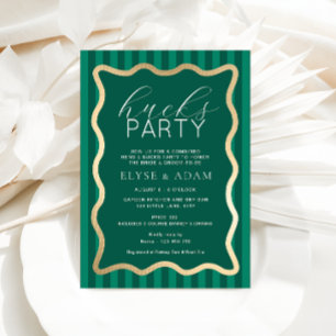 Wave Grönt Rand Hucks Party-inbjudan Inbjudningar