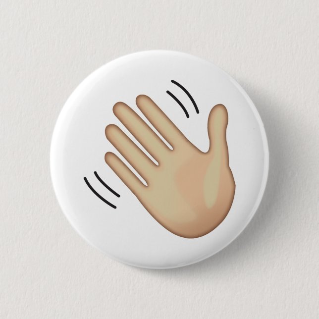 Wave Hand Sign - Emoji Knapp (Framsida)