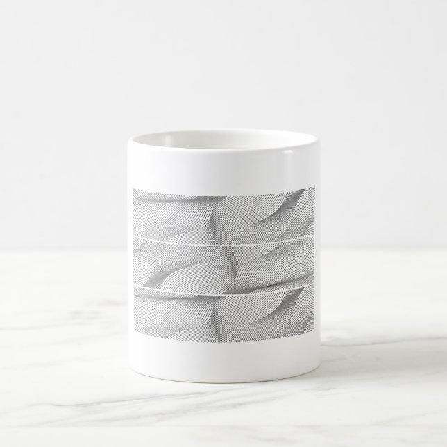 Wave interferens mönster kaffemugg (Center)