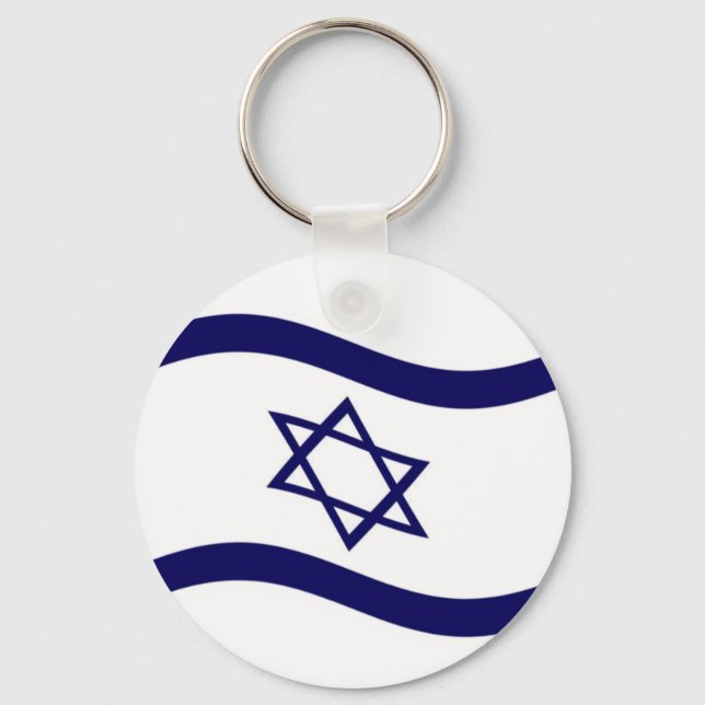 Wave Israel Flagga Nyckelring (Framsida)