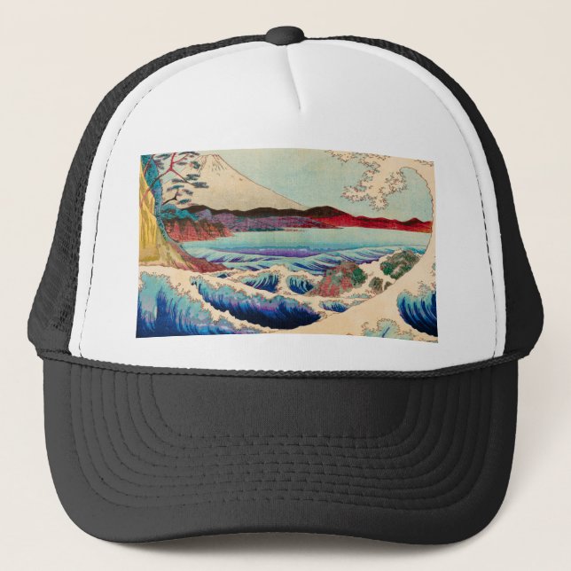 wave japanese Mount fuji Keps (Framsida)