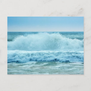 Wave-kollisionskort i dubbla vid havet vykort