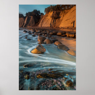 Wave längs stranden, Kalifornien Poster