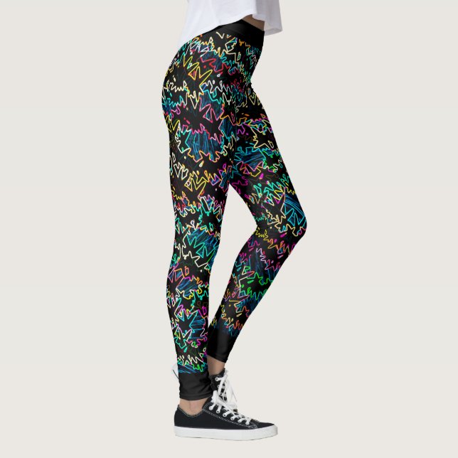 Wave-länkdesign för MVB-nyeffekter Leggings (Höger)