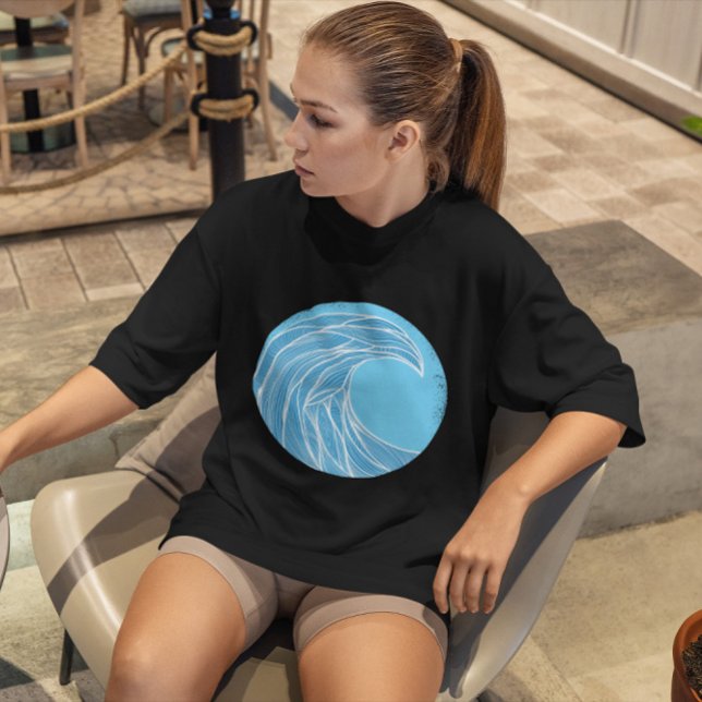 Wave Line Stil T Shirt (Skapare uppladdad)