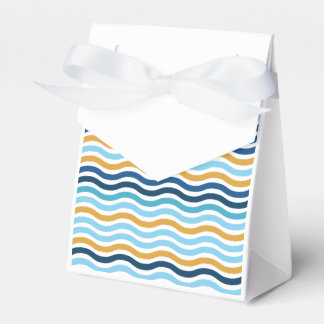 Wave Linjer Färg Blue och Gult Presentaskar