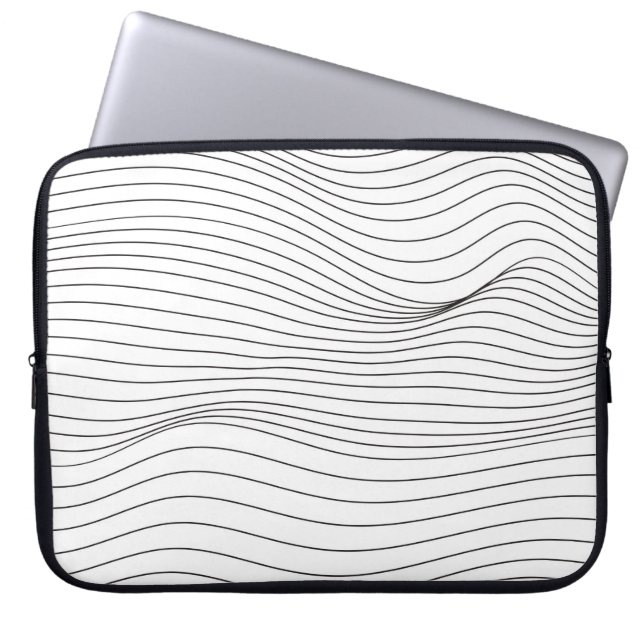 Wave Linjer Mönster Abstrakt Background.art, wave Laptop Fodral (Framsidan)