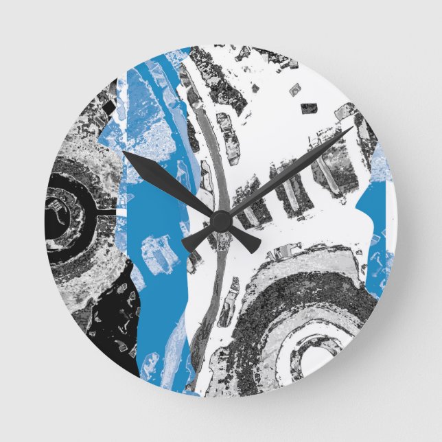 Wave Mechanism – Custom Wall Clock (10.75", Round Rund Klocka (Framsida)