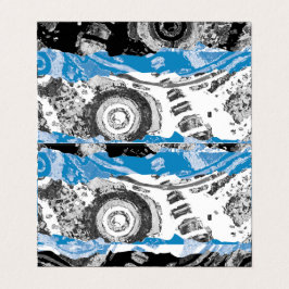 Wave Mechanism Horizontal Tent Fold Business Card Visitkort