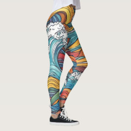 Wave Mönster Leggings