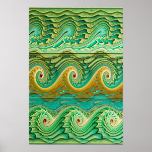 Wave Mönster Poster
