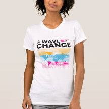 Wave of Change World Map Tee