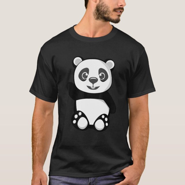 Wave Panda T Shirt (Framsida)