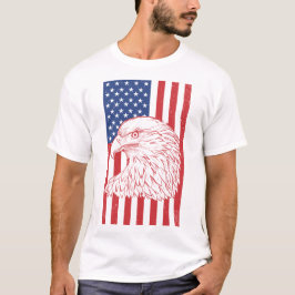 Wave Patriotic American Flagga Design T Shirt