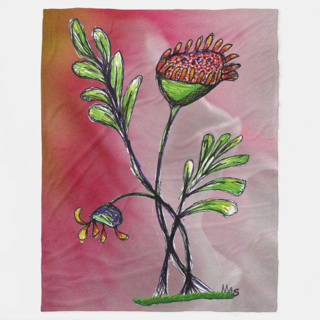 Wave Plant Fleecefilt (Framsidan)