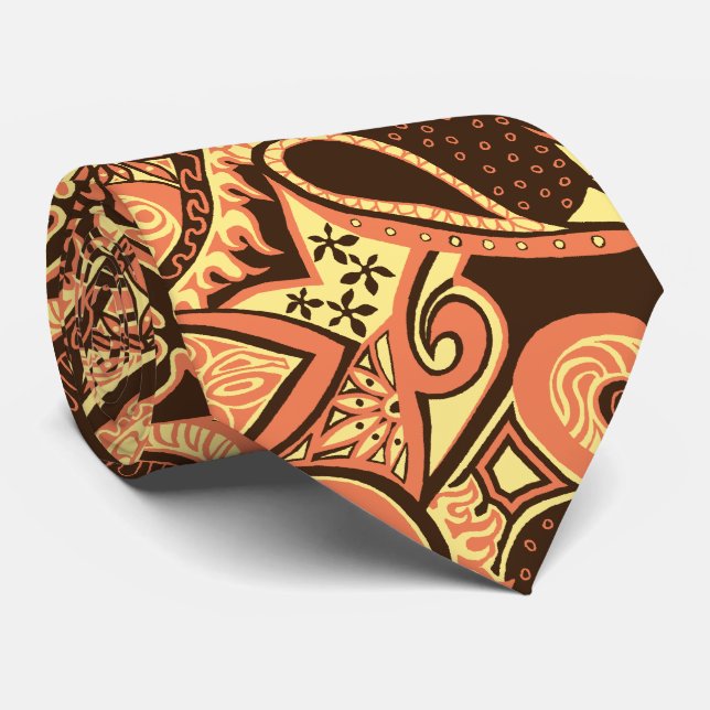 Wave Resa Blommigt Paisley, dubbelsidig utskrift Slips (Rullad)