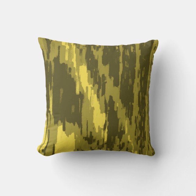 Wave Retro Pillow (fyllning av återfyllnad av gult Kudde (Framsida)
