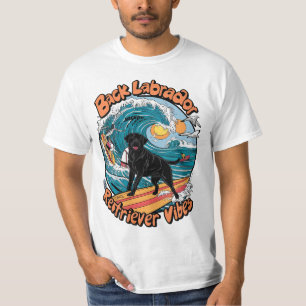 Wave Rider Black Labrador Retriever Valp T Shirt