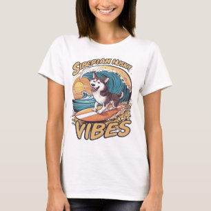 Wave Rider: Siberian husky Hund som fångar Vinkara T Shirt