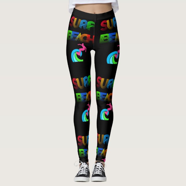 Wave Rider Surfa Leggings (Framsida)