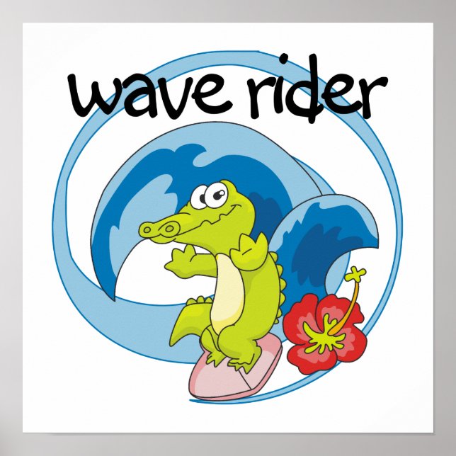 Wave Rider T shirts och Gifts Poster (Framsidan)