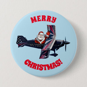 Wave Santa Button Knapp