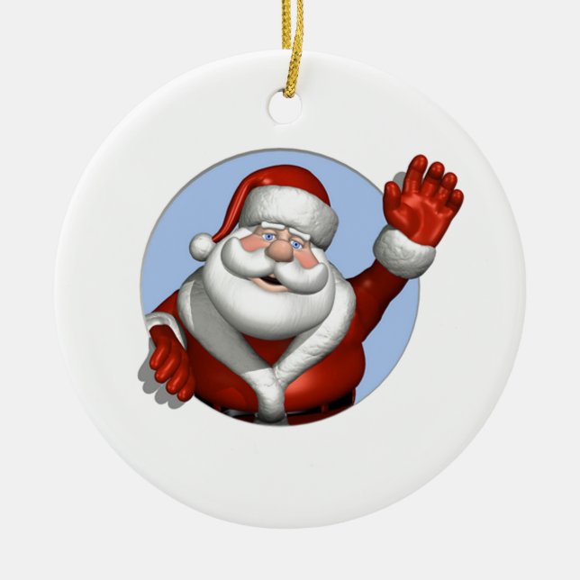 Wave Santa Julgransprydnad Keramik (Framsidan)