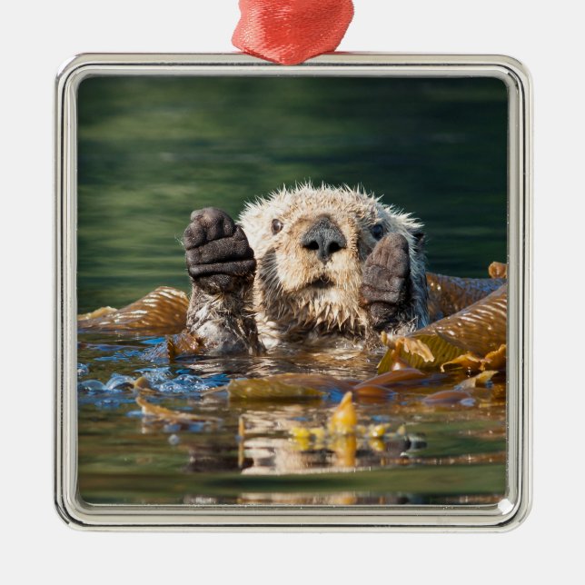 Wave Sea Otter Julgransprydnad Metall (Framsidan)