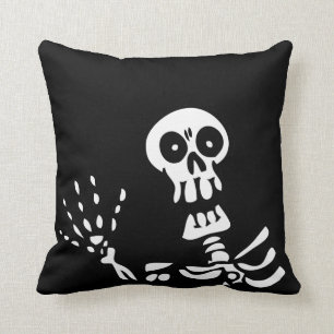 Wave Skeleton Halloween Kudde