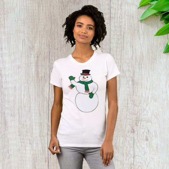 Wave Snögubbe Womens T-Shirt (Skapare uppladdad)